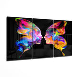 Arte della parete di vetro Due lati di una farfalla