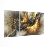 Cuadro mural de cristal Lava amarilla - 140x72 cm