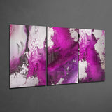 Verre fuchsia art mural