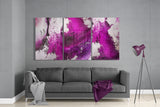 Verre fuchsia art mural