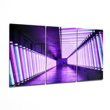 Verre de couloir violet art mural