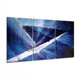 Arte de pared de vidrio de Azul agudo