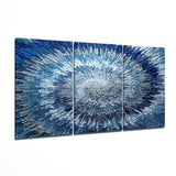 Arte della parete di vetro Texture blu
