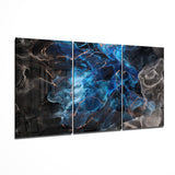 Cuadro en vidrio Danza del Azul - 140x72 cm