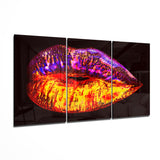Lips Glass Art