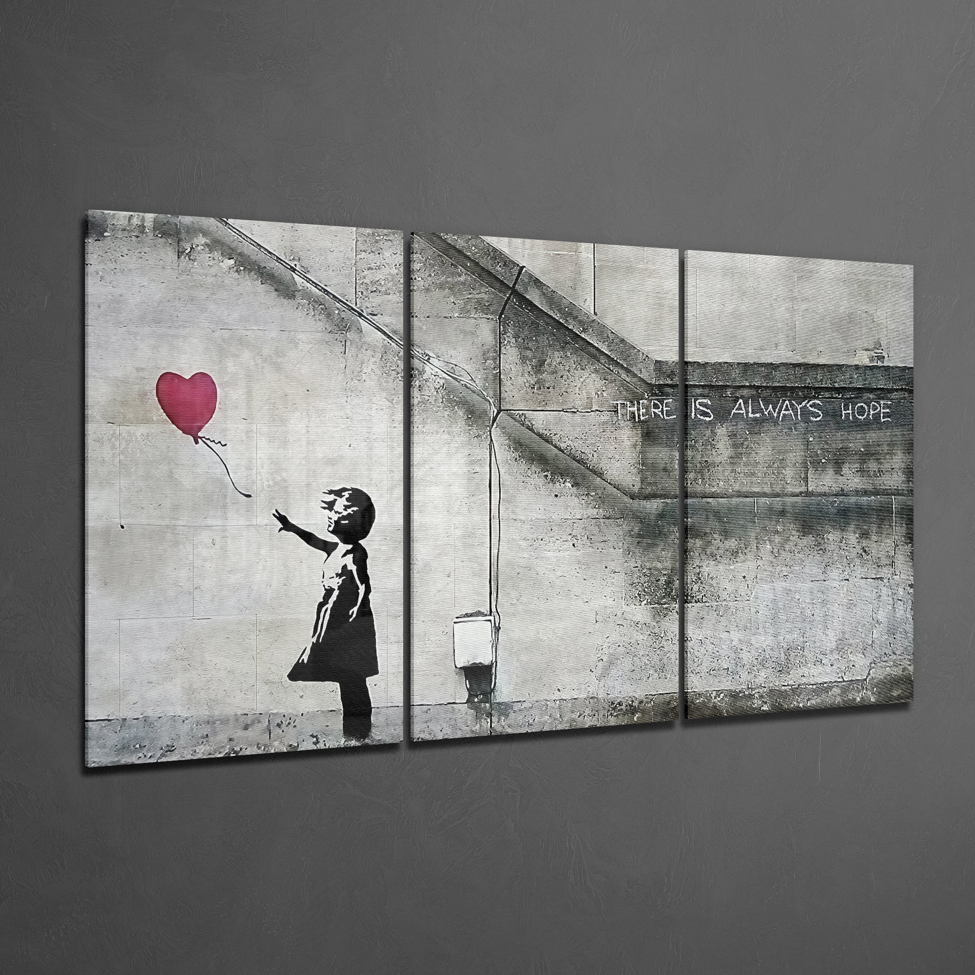 Heart Balloon - Banksy Glass Art