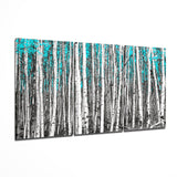 Grüner Wald Glaskunst - 140x72 cm
