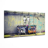 Arte della parete di vetro Protesta - Banksy