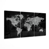 Carte du monde Impression sur verre