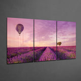 Lavender Field Glass Art