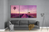 Lavender Field Glass Art