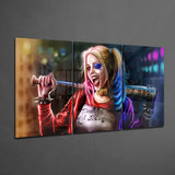 Harley Quinn Glass Art