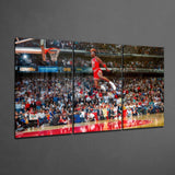 Michael Jordan Dunk Mega Glass Wall Art