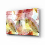 Arte della parete di vetro Foglie colorate