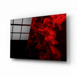 Arte de pared de vidrio de Humo rojo