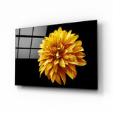 Arte de pared de vidrio de Flor amarilla