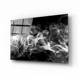 White Smoke Glass Wall Art