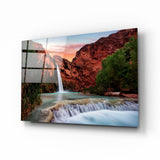 Wasserfall Glasbild