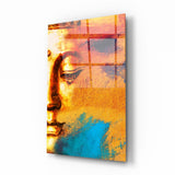 Arte de pared de vidrio de Retrato de Buda