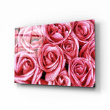 Pink Rose Glass Wall Art