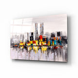 Arte de pared de vidrio de Ciudad abstracta