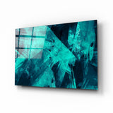 Arte de pared de vidrio de Patrón abstracto verde