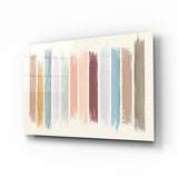 Colored Lines Glass Wall Art