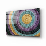 Colored Spiral Glass Wall Art