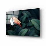 Toucan Papagei Glasbild