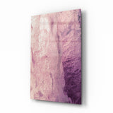 Arte della parete di vetro Modello astratto rosa