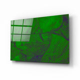 Motif abstrait vert Impression sur verre