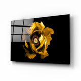 Arte de pared de vidrio de Flor amarilla