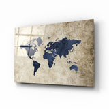 Weltkarte Glasbild