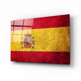 Spain Flag Glass Wall Art
