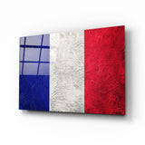 France Flag Glass Wall Art