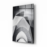 Architectural Geometric Shapes Glass Wall Art