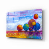 Colorful Trees Glass Wall Art