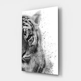 Arte de pared de vidrio de Tigre
