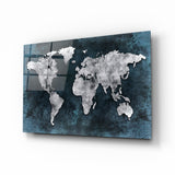 Arte de pared de vidrio de Mapa del mundo