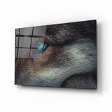 Wolfsauge Glasbild