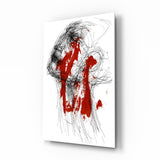 Red Thoughts Glass Wall Art