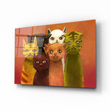 Arte della parete di vetro Gatti