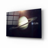 Arte de pared de vidrio de Saturno