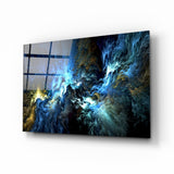 Arte de pared de vidrio de Azul cósmico