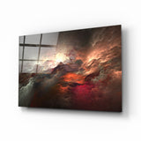 Red Chaos Glass Wall Art