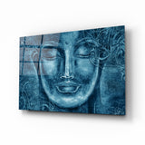 Arte de pared de vidrio de Escultura azul mística