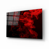 Roter Rauch Glasbild