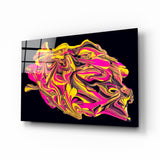 The Harmony of Yellow and Pink Glass Wall Art