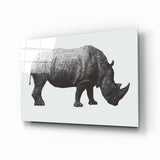 Arte della parete di vetro Rhino Rhino