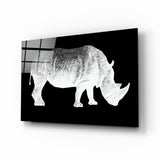 Rhino Rhino Glass Wall Art